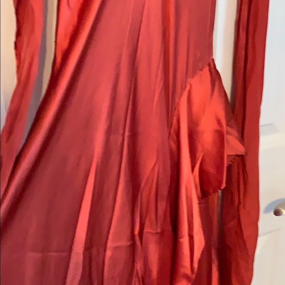 nicholas rust tie silk maxi